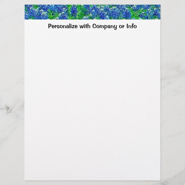 Texas Bluebonnets Letterhead (Front)
