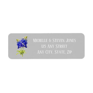 Texas Bluebonnets on Light Grey, Spring Wedding