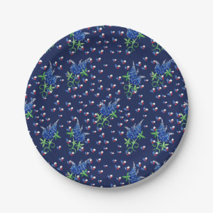 Texas Bluebonnets Texan Lone star state Paper Plate