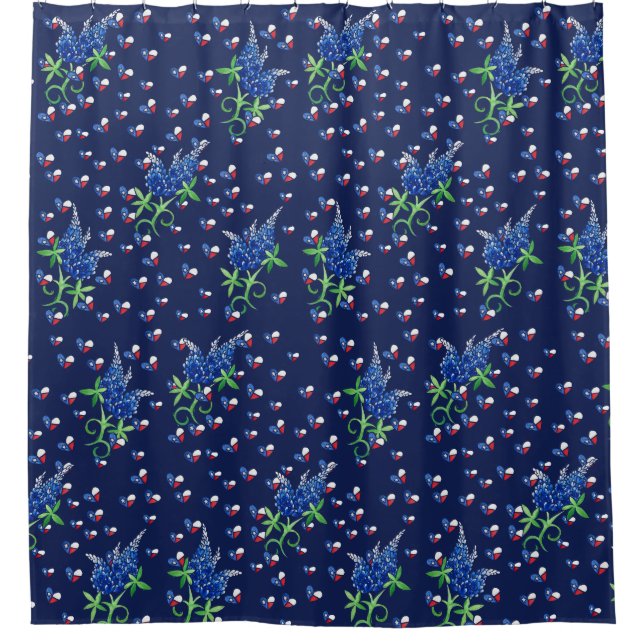 Texas Bluebonnets Texan Lone star state Shower Curtain (Front)