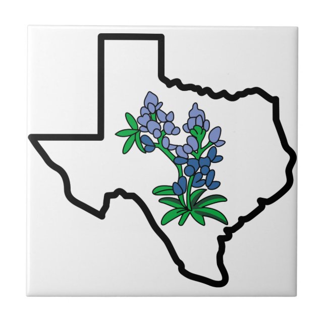 Texas Bluebonnets Tile (Front)