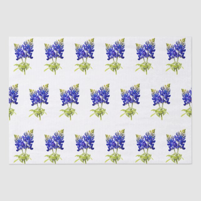 Texas Bluebonnets, Tissue Paper (Front)