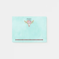 Texas Boho Cow Skull With Flowers Chic Trendy