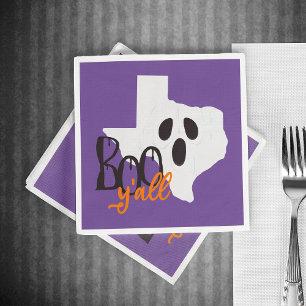 Texas Boo Y'all Halloween Napkin