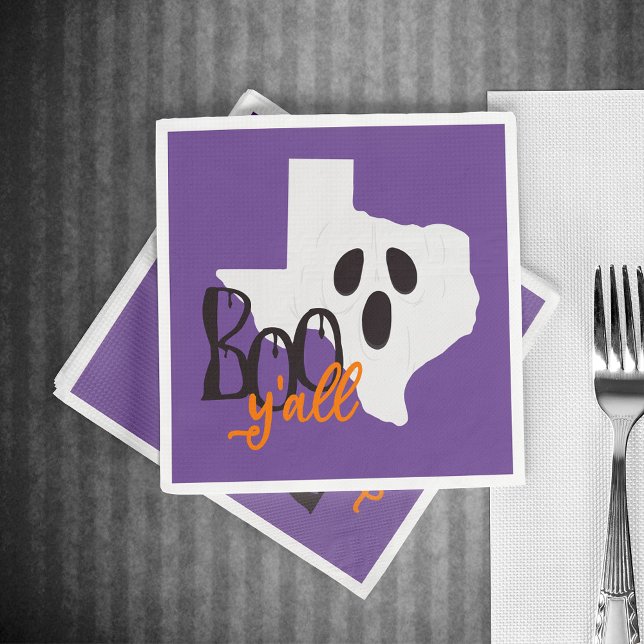 Texas Boo Y'all Halloween Napkin (Creator Uploaded)