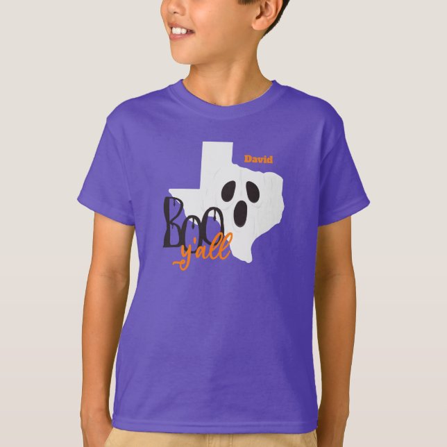 Texas Boo Y'all Halloween T-Shirt (Front)