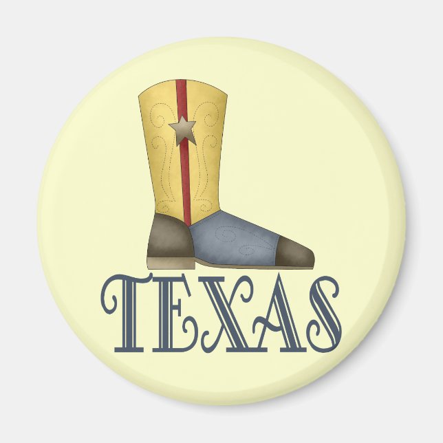 Texas Boot Design Gift Magnet (Front)