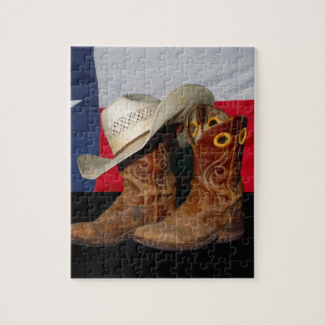 Texas Boots and Hat.jpg Jigsaw Puzzle (Vertical)