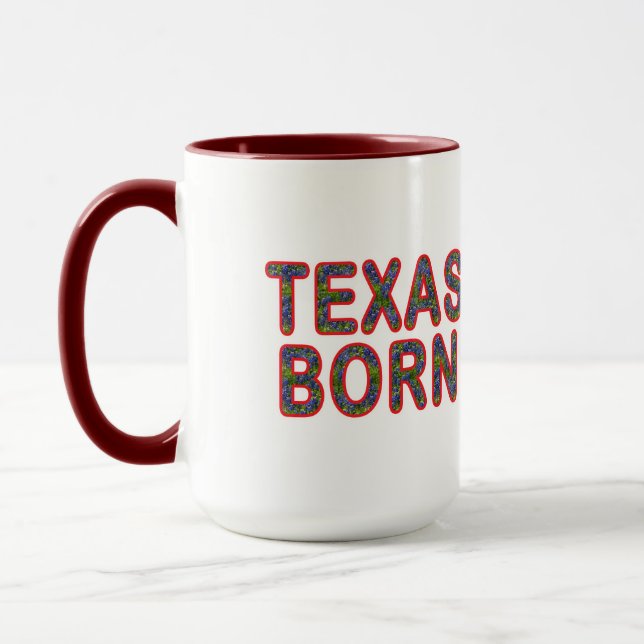 Texas Born Bluebonnet Mug (Left)