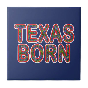 Texas Born Bluebonnet Tile