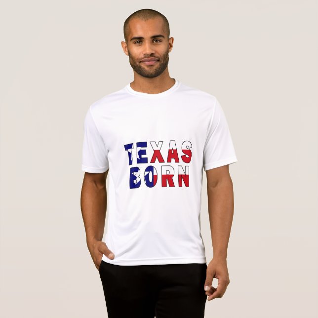 Texas Born Flag T-Shirt (Front Full)