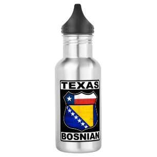 Texas Bosnian American Water Bottle