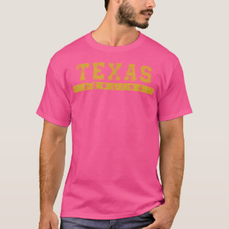 Texas Bowling Yellow Text T-Shirt