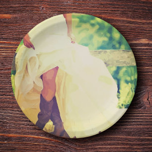 Texas Bride in Boots Bridal Shower Paper Plates
