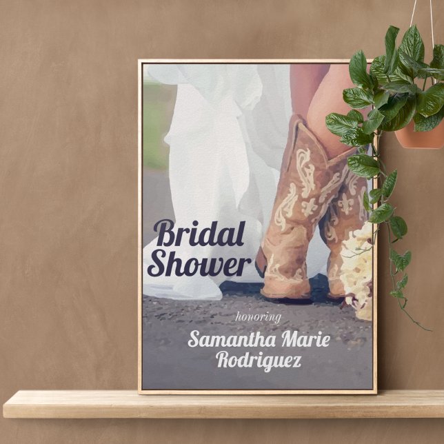 Texas Bride in Boots Bridal Shower Poster (Creator Uploaded)