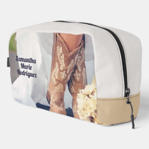 Texas Bride in Boots Bridal Toiletry Bag