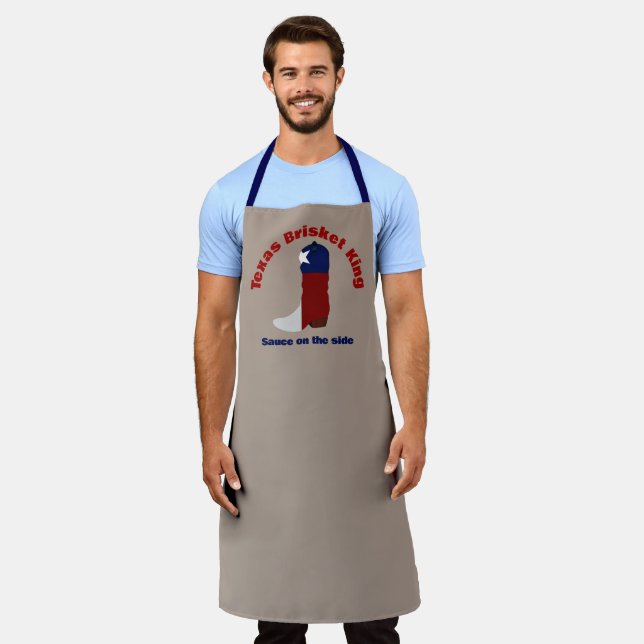 Texas Brisket King Cowboy boot Apron (Worn)
