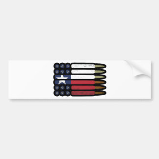 Texas Bullet Ammo Texan State Flag Bumper Sticker