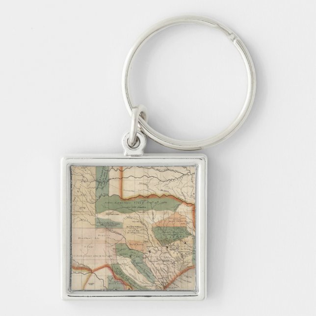 Texas, By David H Burr Key Ring (Front)