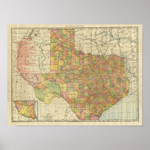 Texas by Rand McNally Poster