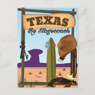 Texas By Stagecoach Postcard