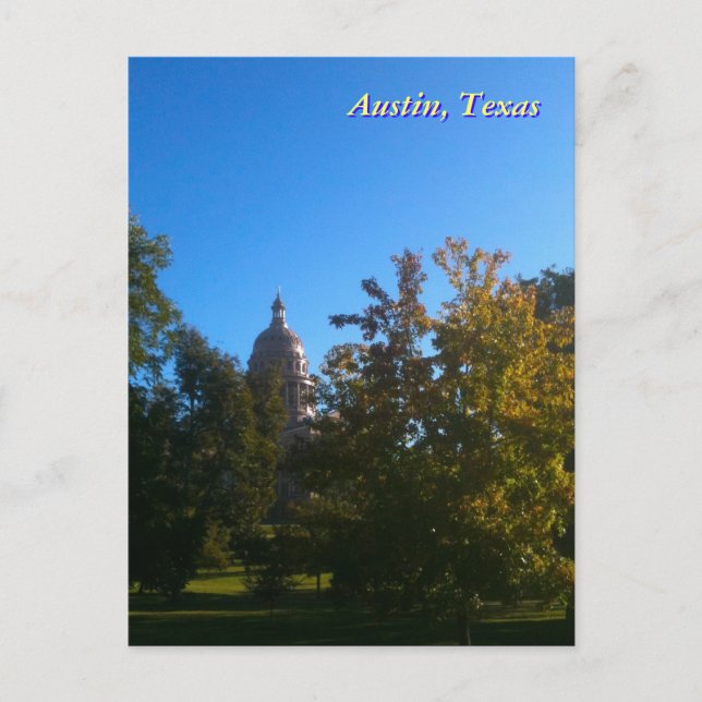Texas Capitol with Trees Postcard (Front)