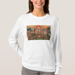 Texas (Cattle Grazing Scene)Large Letter T-Shirt