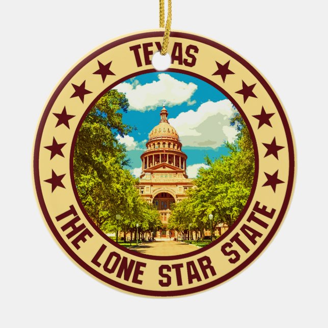 Texas                                              ceramic tree decoration (Front)
