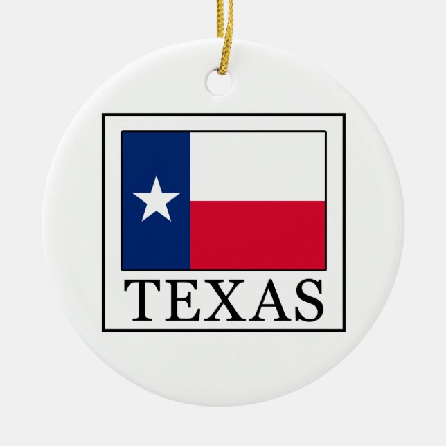 Texas Ceramic Tree Decoration (Front)