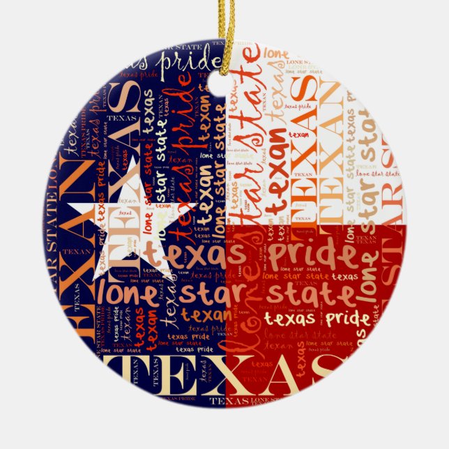 Texas Ceramic Tree Decoration (Front)