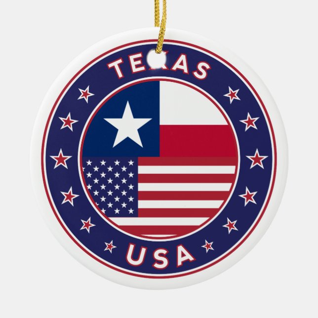 Texas Ceramic Tree Decoration (Front)
