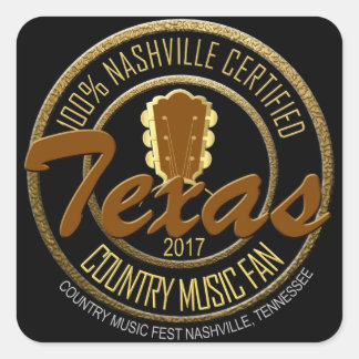 Texas Certified Country Music Fan Classic Stickers