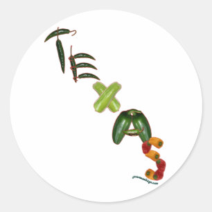 Texas Chilli Peppers Classic Round Sticker