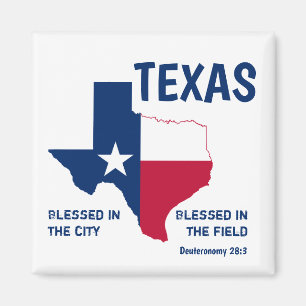TEXAS Christian Scripture Blessed Magnet