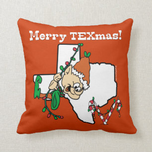 Texas Christmas Cushion