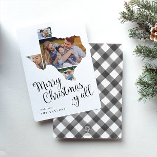Texas Christmas   Holiday Photo Collage Card