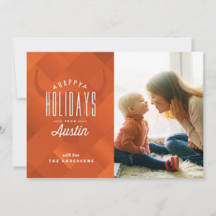 Texas Christmas Holiday Photo Greeting from Austin Card