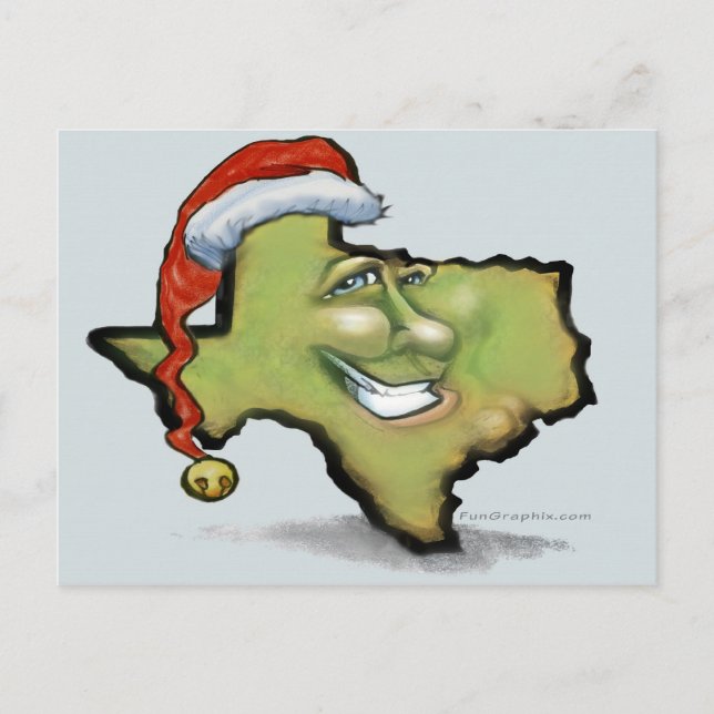 Texas Christmas Holiday Postcard (Front)