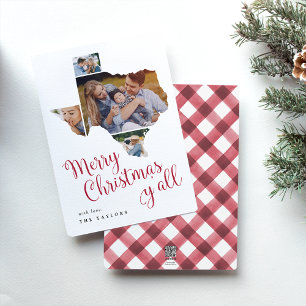 Texas Christmas Home State Multi Photo Collage Holiday Card