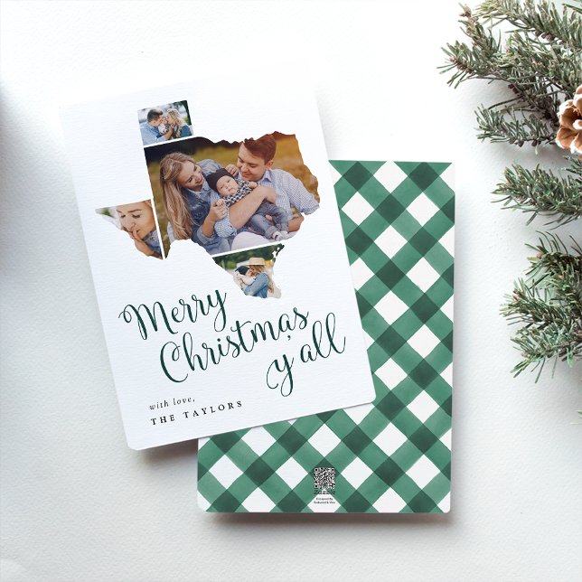 Texas Christmas | Home State Multi Photo Collage Holiday Card (Creator Uploaded)