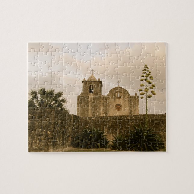 Texas Church-Vintage/Sepia Jigsaw Puzzle (Horizontal)
