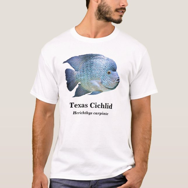 Texas Cichlid , Herichthys carpintis T-Shirt (Front)