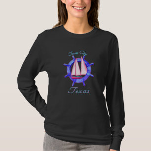 Texas City Texas Sailboat Sailing Vacation Nautica T-Shirt