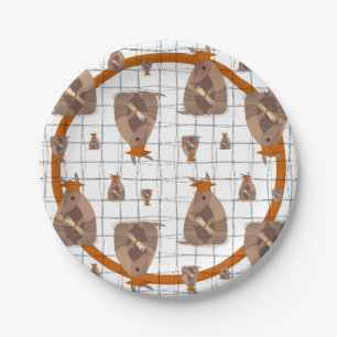 Texas College Graduate Armadillo - Longhorn Paper Plate