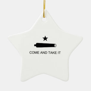 Texas, Come and Take It Ceramic Tree Decoration