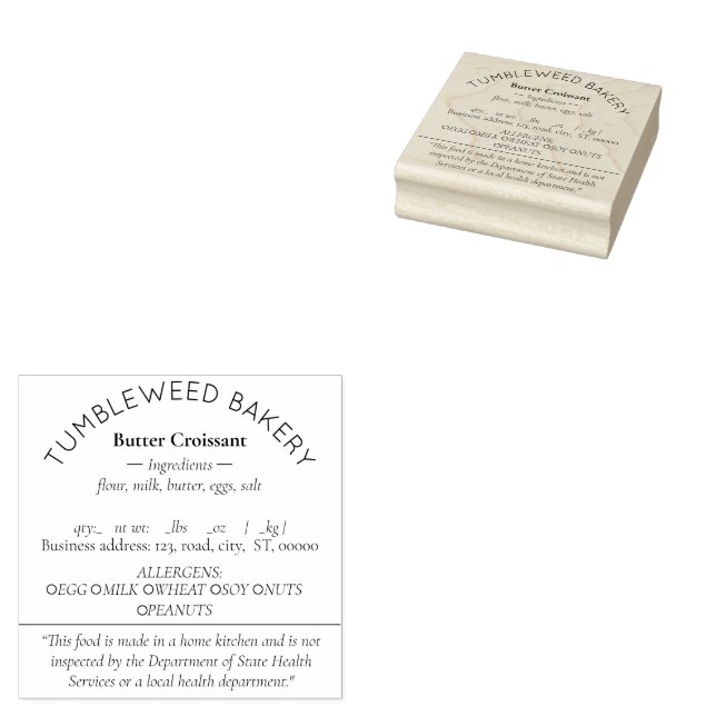 Texas Cottage Food Law Stamp (Stamped)