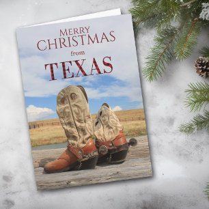 Texas Cowboy Boot Christmas Card