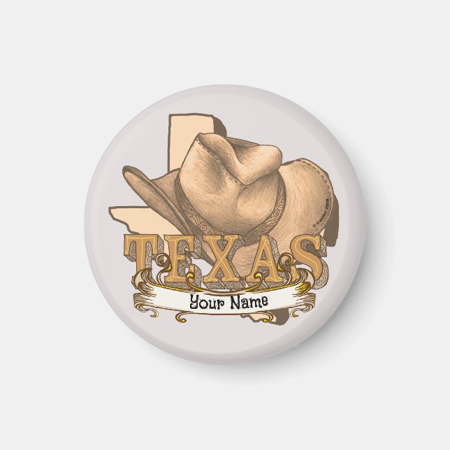 Texas Cowboy Magnet (Front)