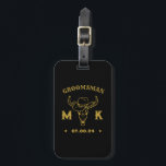 Texas Cowboy Monogram Best Man Groomsmen Luggage Tag<br><div class="desc">Personalised gifts for groomsmen and best man with old western cowboy theme. Decorated with cowboy hat with vintage western font. Text and colour are editable using the Design Tool to fit your occasion. Get this customise gift for wedding,  bachelor party,  engagement party or any other special occasions.</div>