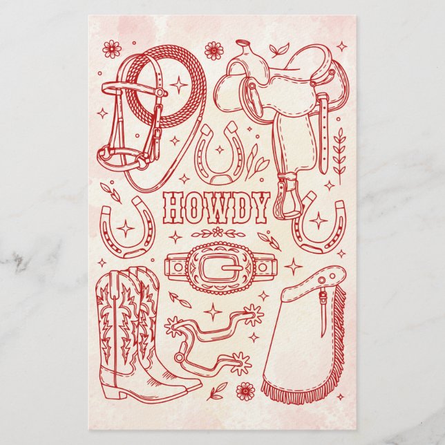 Texas Cowboy Pack  Stationery (Front)